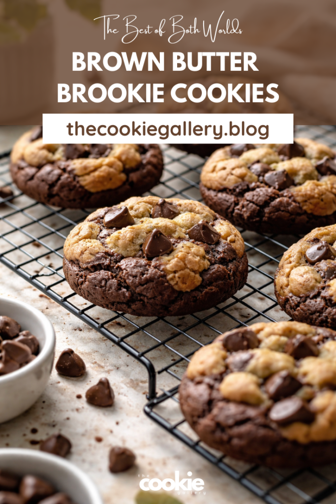 The Best of Both Worlds Brown Butter Brookie Cookies brown butter brookie cookies pin