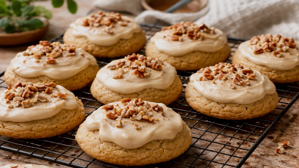 brown butter maple cookies with brown butter icing 1