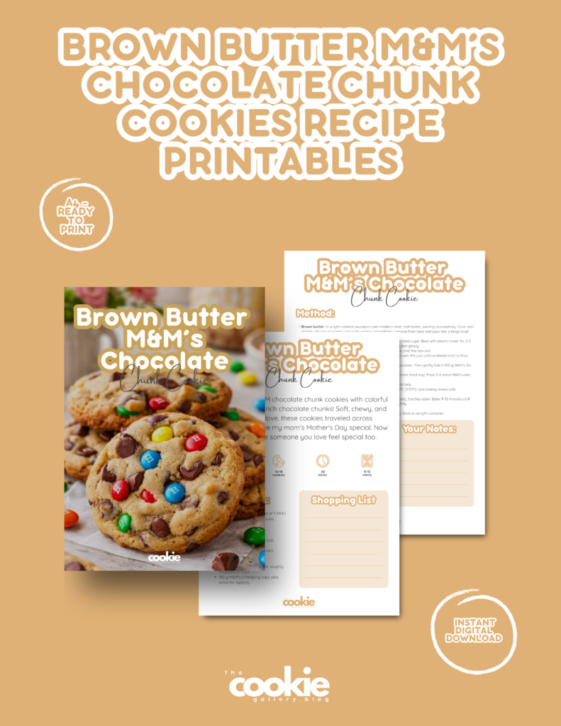 Brown Butter M&M Chocolate Chunk Cookies ad brown butter m&m’s chocolate chunk cookie