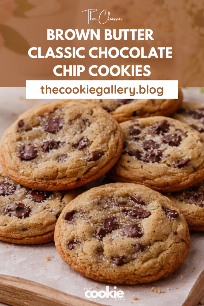 brown butter classic chocolate chip cookies pin