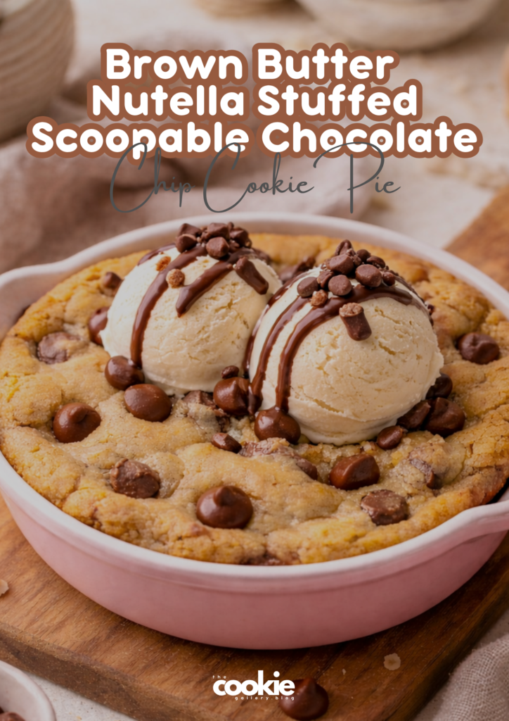 brown butter nutella stuffed scoopable chocolate chip cookie pie pdf