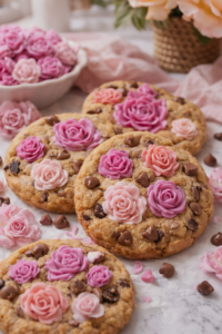 brown butter rose chocolate cookies