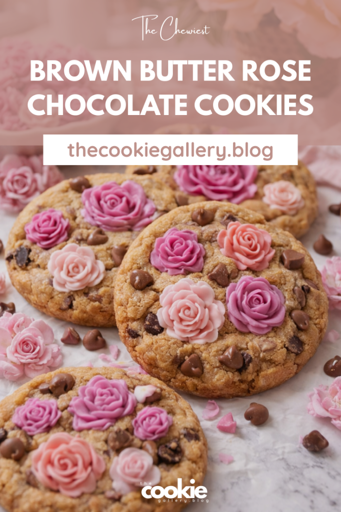 Brown Butter Rose Chocolate Cookies brown butter rose chocolate cookies pin