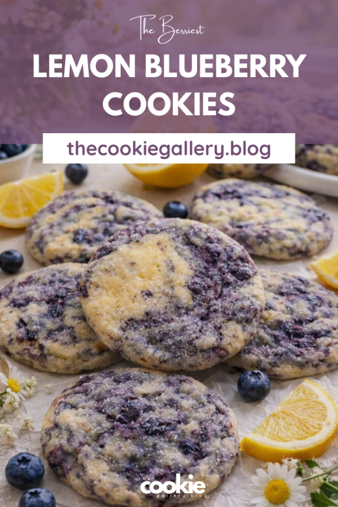 Lemon Blueberry Cookies – Soft, Buttery, with Homemade Blueberry Jam lemon blueberry cookies pin