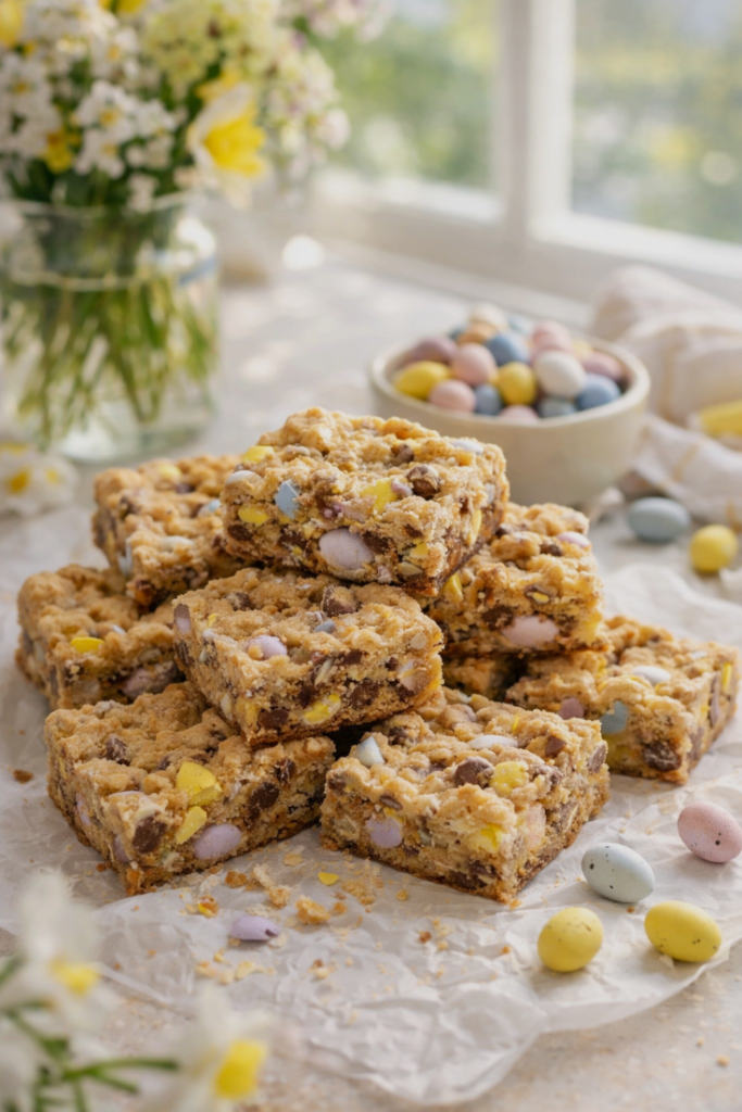 mini egg cookie bars