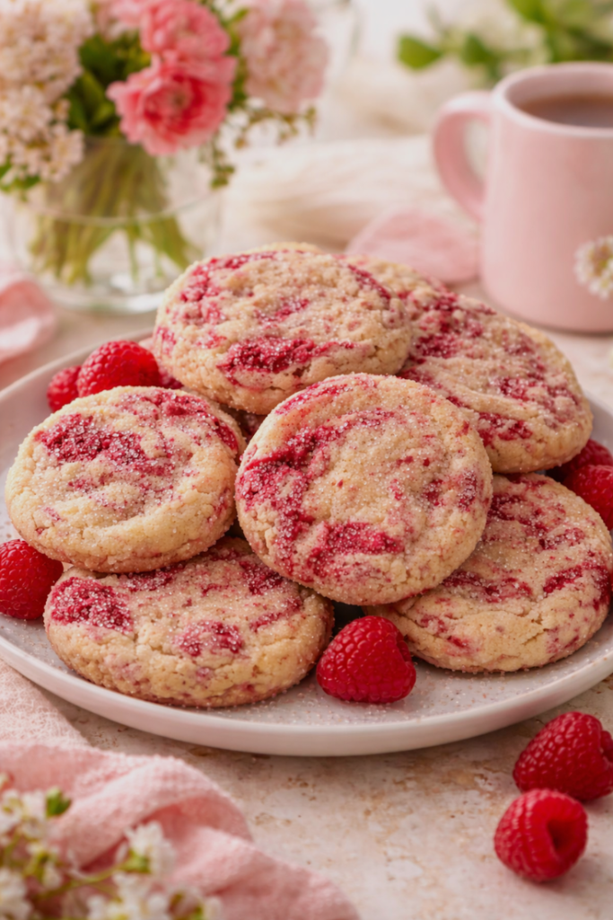 vanilla raspberry cookies