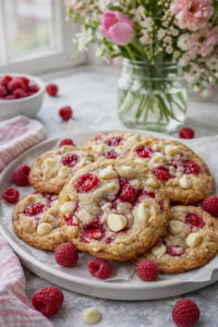 white chocolate raspberry cookies