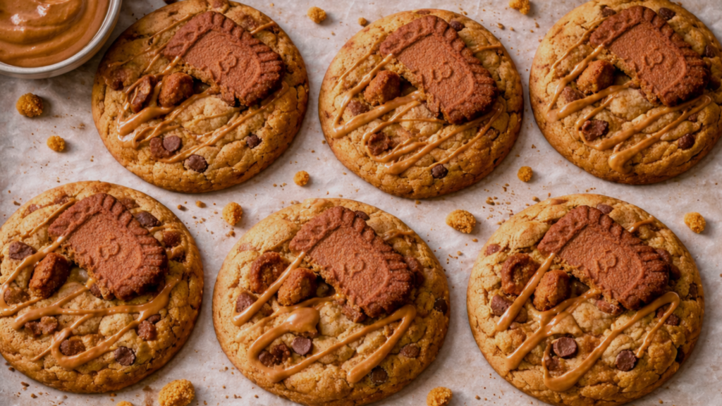 biscoff chocolate chip cookies - thecookiegallery.blog
