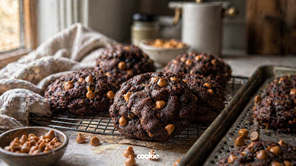 dark chocolate peanut butter chip cookies 4 thecookiegallery.blog