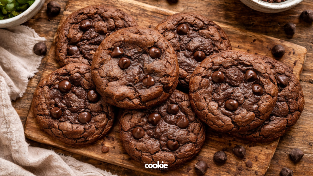 Fudgy Double Chocolate Cookies – Soft, Rich & Easy Recipe double chocolate cookies 1