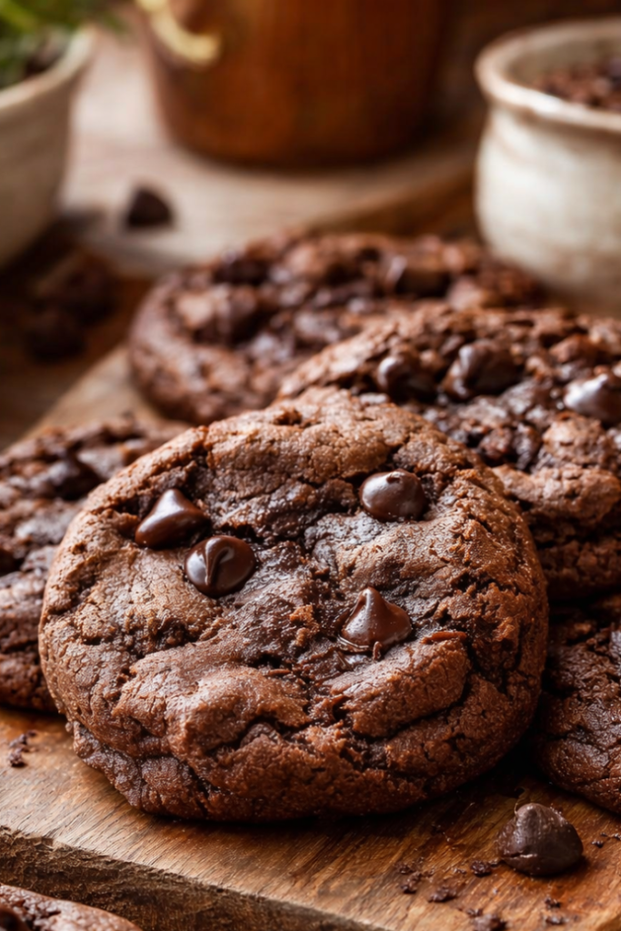 double chocolate cookies - thecookiegallery.blog
