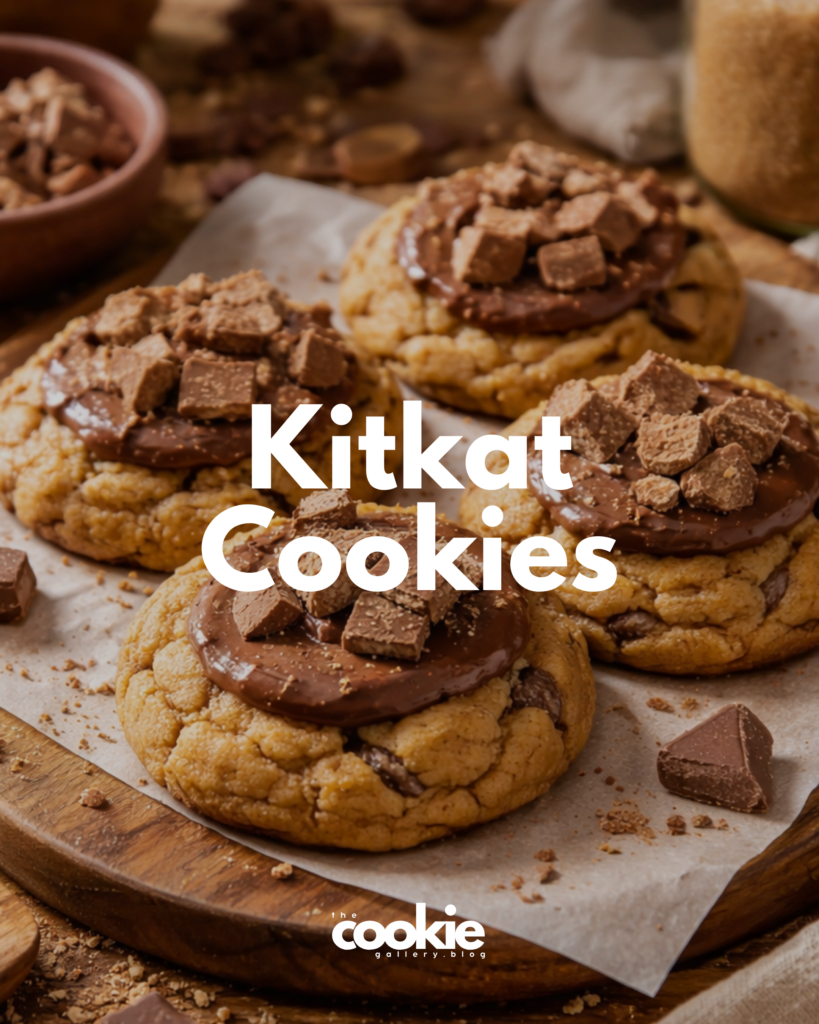 Copycat Crumbl KitKat Cookies kitkat cookies tiktok (2)