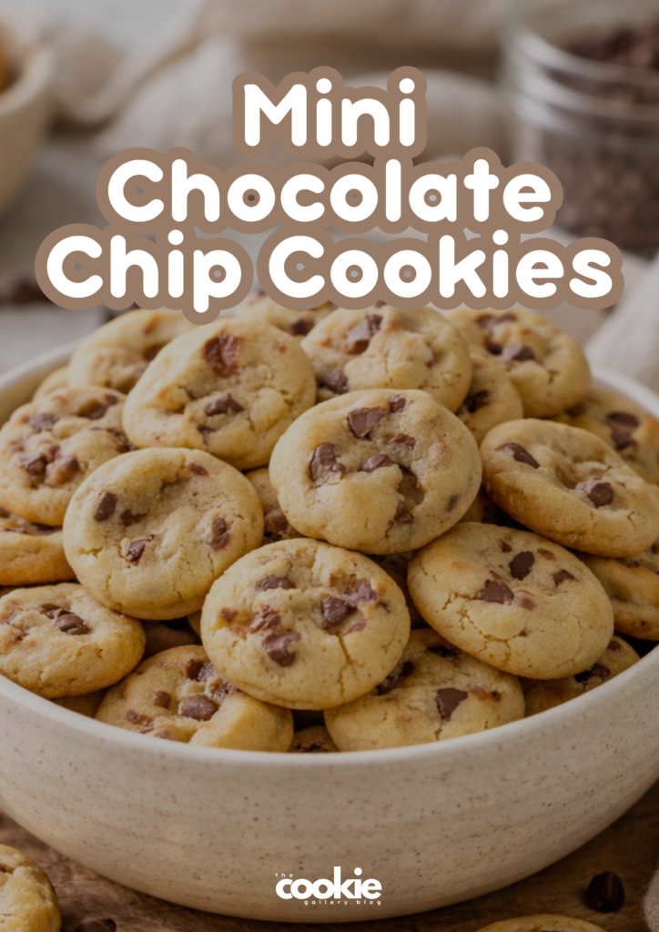 mini chocolate chip cookies pin - thecookiegallery.blog
