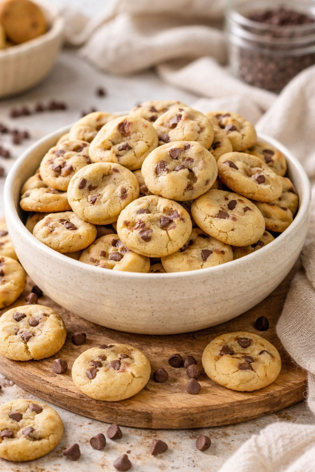 mini chocolate chip cookies - thecookiegallery.blog
