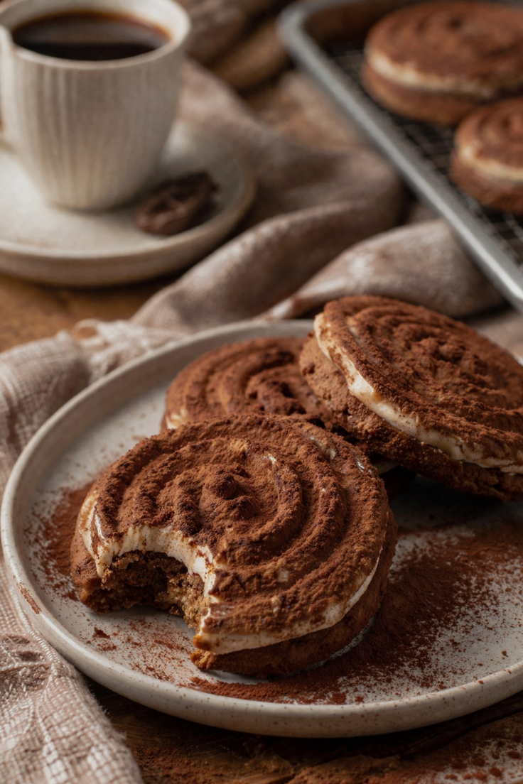 Rich Brown Butter Tiramisu Cookies with Mascarpone Cream (Easy Recipe) tiramisu cookies 2