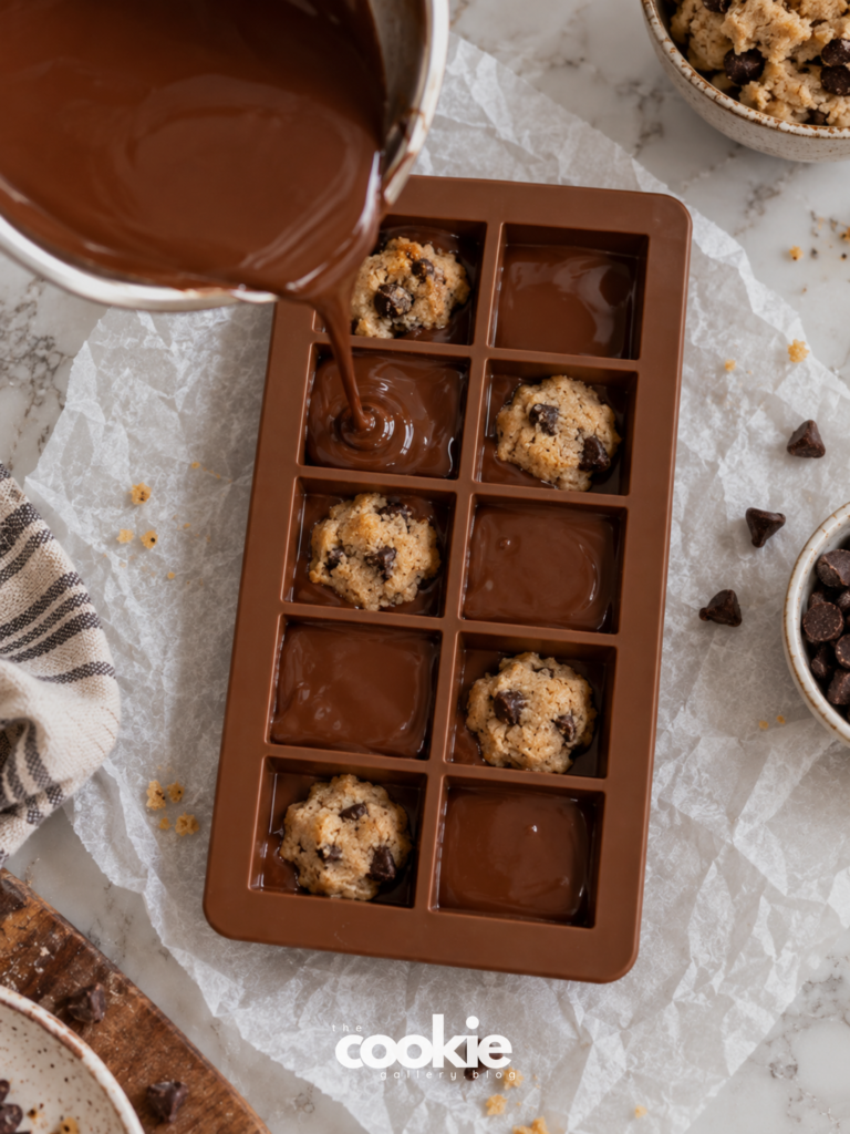BROWN BUTTER COOKIE DOUGH CHOCOLATE BARS brown butter cookie dough chocolate bars 5 thecookiegallery.blog
